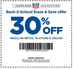 RiteAid 30 Percent Promo