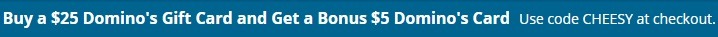 $30 Domino's GC for $25