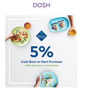 5% Back at Sam’s Club + $20 Back on Memberships