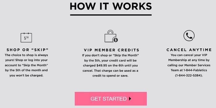 Fabletics VIP Membership