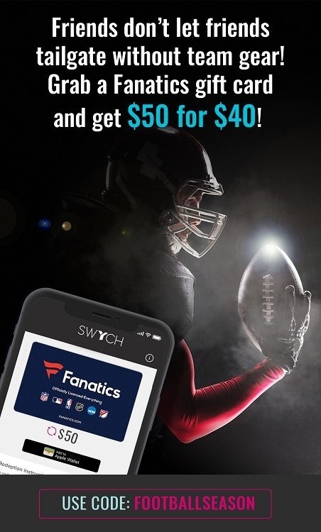$50 Fanatics Gift Card for $40