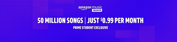 $0.99 Amazon Music Unlimited Student Membership