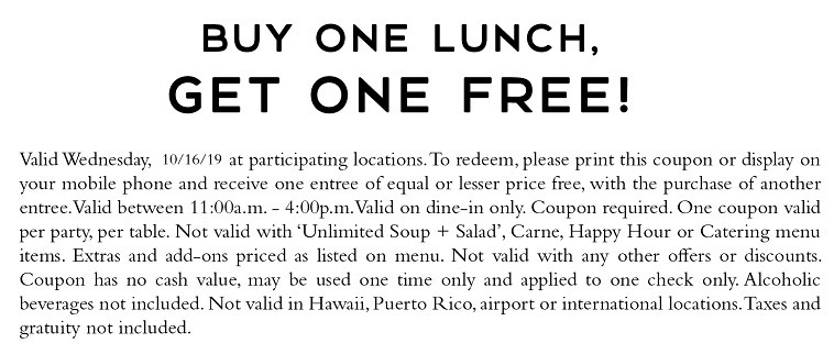 BOGO Lunch