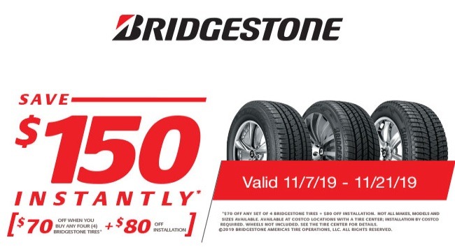 Costco Bridgestone Tire Promotion