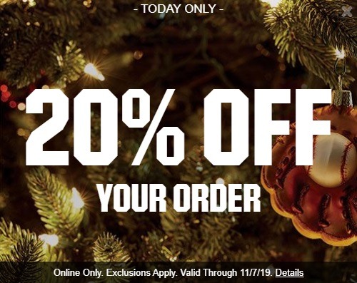 20% Off Order Coupon