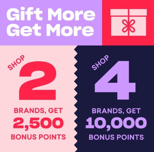 Shop Two/Four Brands & Get 2,500/10,000 Bonus Points