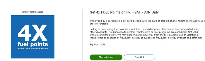 Kroger Visa GC Promotion