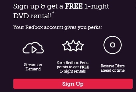 Redbox Account Perks Promotion