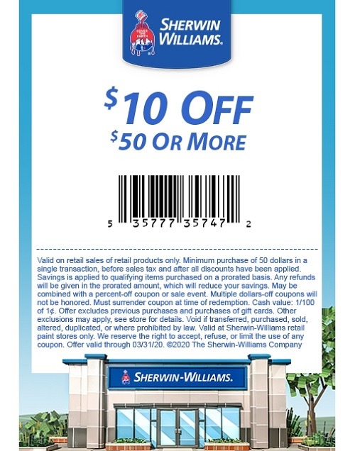 Sherwin Williams Promotions Get 30 Off Paints & Stains Coupon, 10