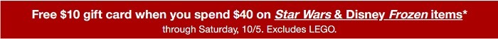 Target Frozen Star Wars GC Promotion