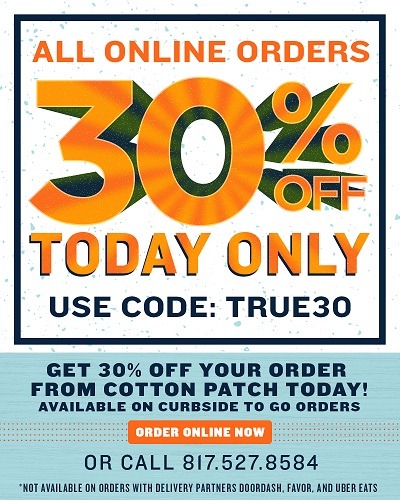 Cotton Patch Promotions 30 Off Online Orders Today Only Etc Cotton Patch Promotions 30 Off Online Orders Today Only Etc