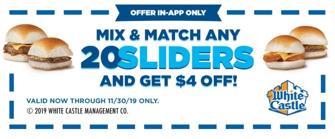 White Castle Promotions Coupons Discount Codes