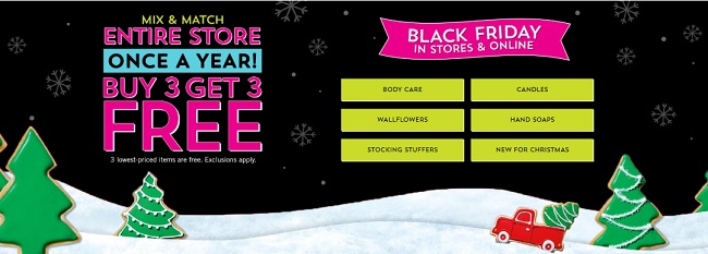 Bath & Body Works Buy 3 Get 3 Free Mix & Match