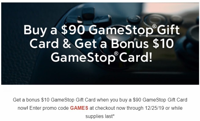 $100 Game Stop Gift Card for $90