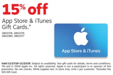 Save 15% On iTunes Gift Cards