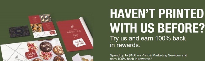 Staples Printing Bonus Promotion