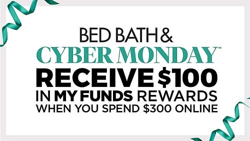 bed bath and beyond cyber monday my funds rewards