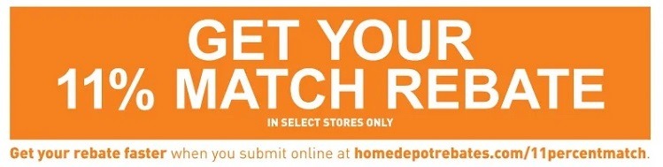 Home Depot 11% Rebate In 2022 (Rebate Match Policy + More)