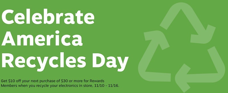 staples promotion 10 0ff 30 when you recycle electronics