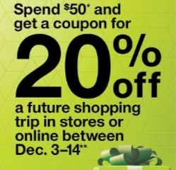 target 20 percent off coupon