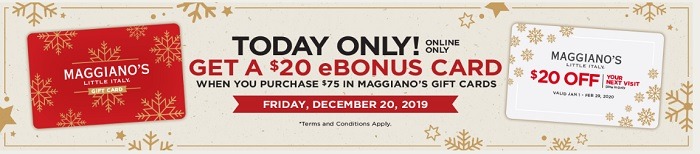 Maggiano's Promotions, Coupons, Discount Promo Codes