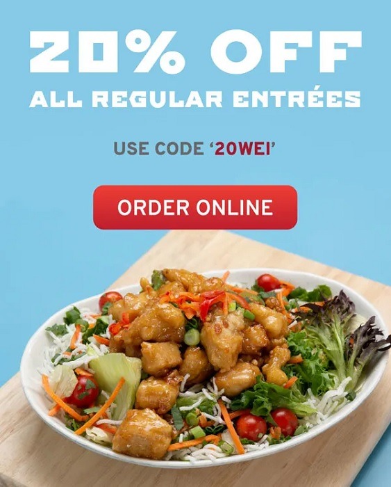 Pei Wei Promotions, Coupons, Discount Promo Codes