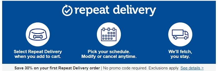 Petco Repeat Delivery Promotion