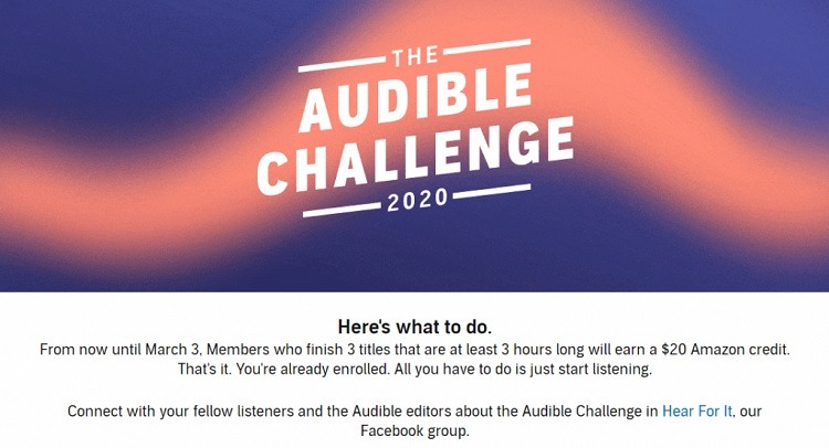 Earn $20 GC When You Finish 3 Audibooks