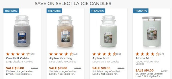 Yankee Candle Large Candle Promotion