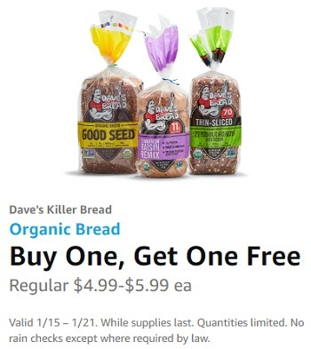 whole foods bogo free daves killer bread