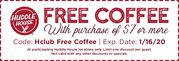 Free Coffee with $7 Purchase Coupon