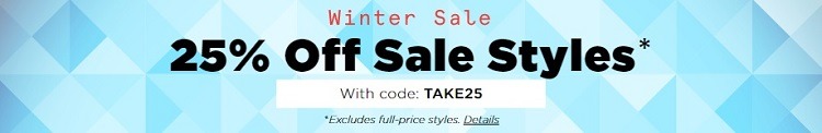 25% Off Sale Styles Winter Sale