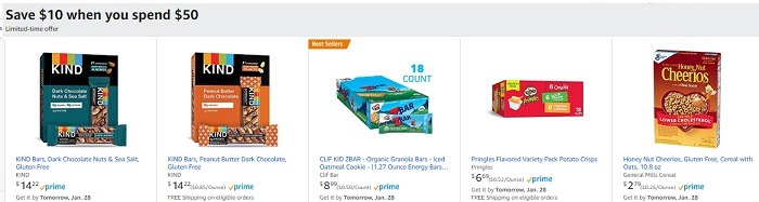 Save 10 Off 50 Amazon Grocery Promotion