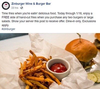 Zinburger free fries