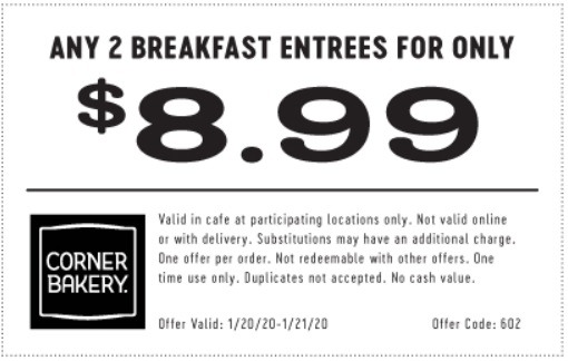 Corner Bakery Cafe Promotions: $2 Off Choose Two Coupon, Etc