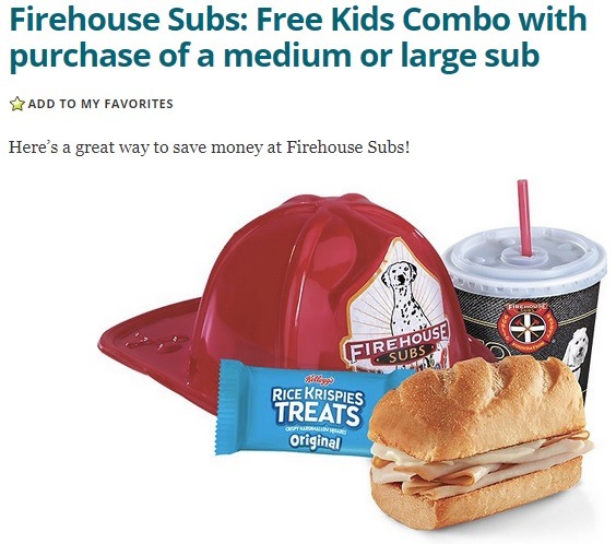 Firehouse Subs Promotions: BOGO Free Medium Sub Coupon, Free Kids Combo ...