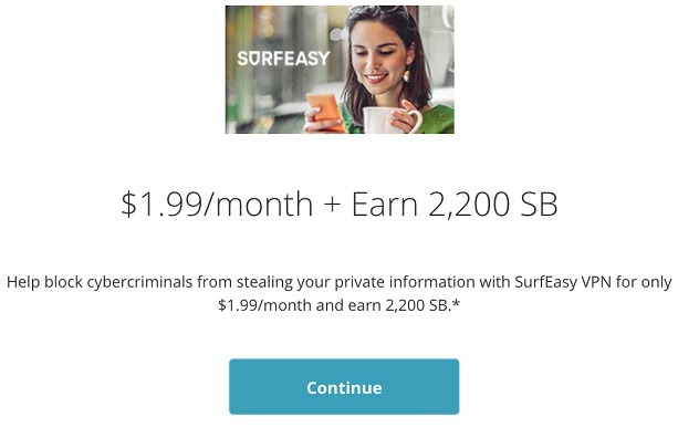 Get 2,200 SB w/ SurfEasy VPN Sign Up