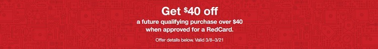 Target redcard 40 off 40