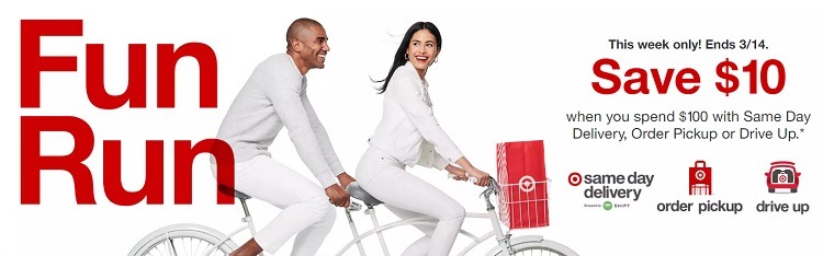 Target save 10 off 100 purchase