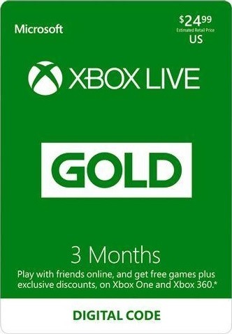 3-Month Xbox LIVE Gold Membership for $14.99