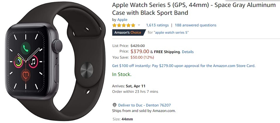 apple watch series 5 44mm verizon