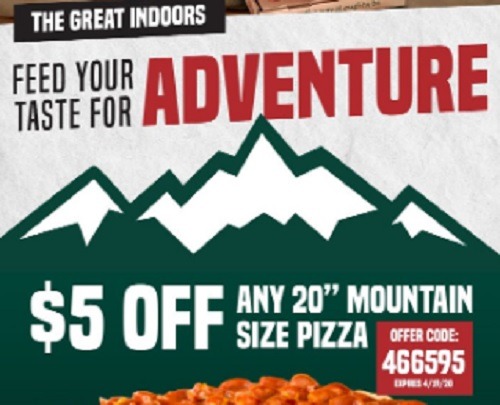 Mountain Mike s Pizza Promotions Get 5 Off Any Mountain Size Pizza 