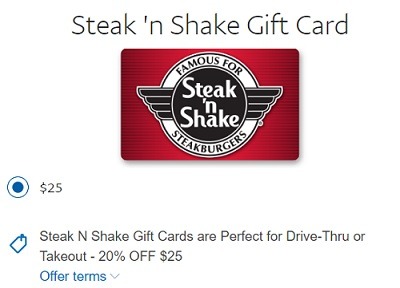 Steak n Shake Paypal GC Deal