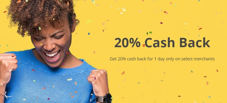 20% Cash Back at Select Merchants