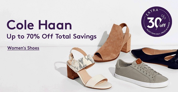 Extra 30% Off Select Cole Haan Styles