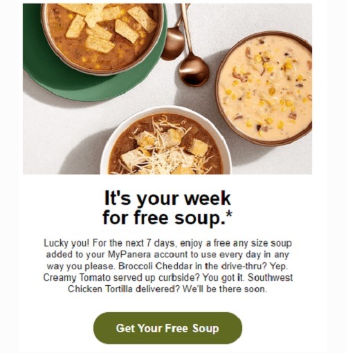 Panera Bread Promotions: 20% Off Gift Cards, $5 Off $20+ Order Coupon, Free Unlimited Coffee ...