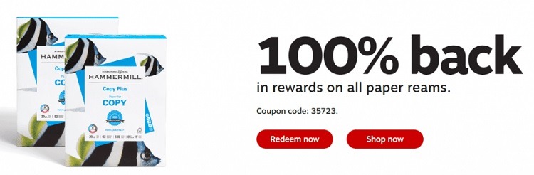 Earn 100% Back in Rewards w/ Single Reams of Paper Purchase