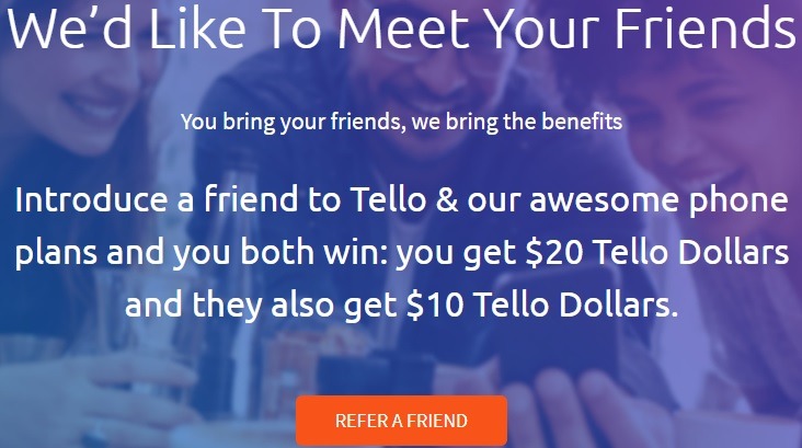 $20 Referral Tello Dollar Bonus