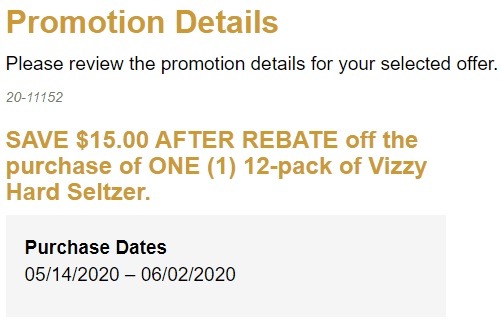 Vizzy Hard Seltzer Promotions Get 15 Rebate W 12 Pack Of Vizzy Hard 