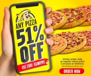 Hungry Howie’s Promotions: 51% Off Coupon, Etc